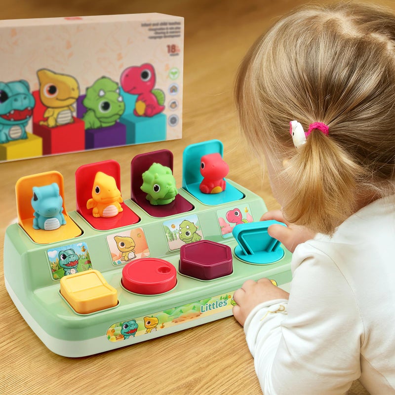 Aiqi Interactive Pop Animal Up Pals Baby Toy Cause and Effect Toy Early Learning Infant Toy for Sorting Colors Montessori Developmental Activity Toy for Babies Toddlers Boys and Girls 9 12 18+ Months - Image 4